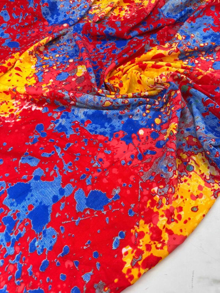 Okyonus Desen İthal Viskon Elbise Etek Gömlek Şalvar