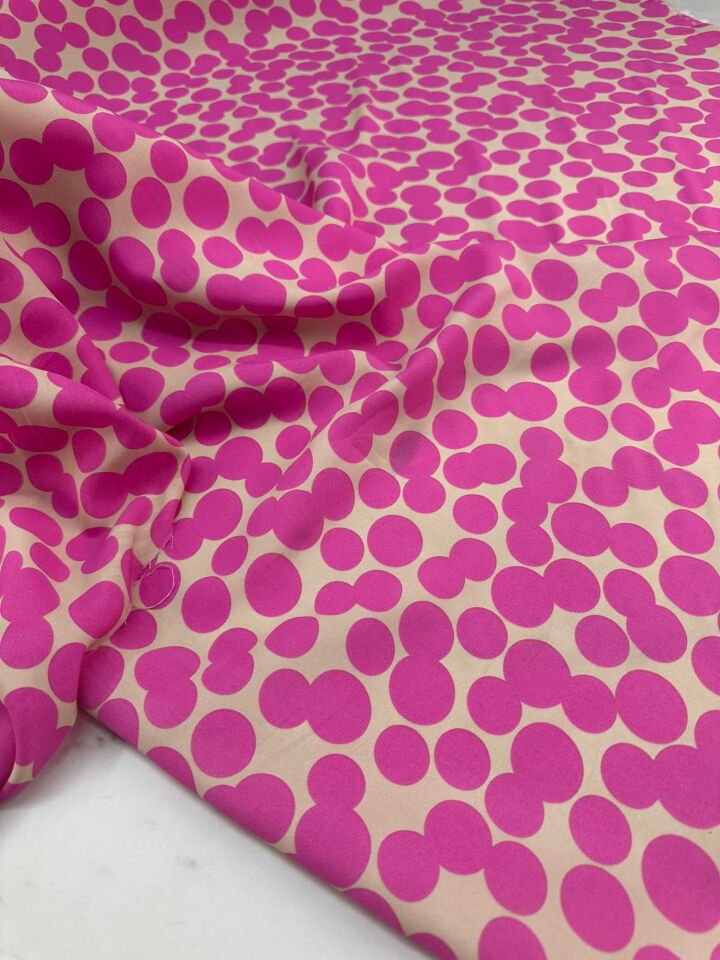 Pempe Puantiye Desen Viskon Elbise Etek Gömlek Şalvar