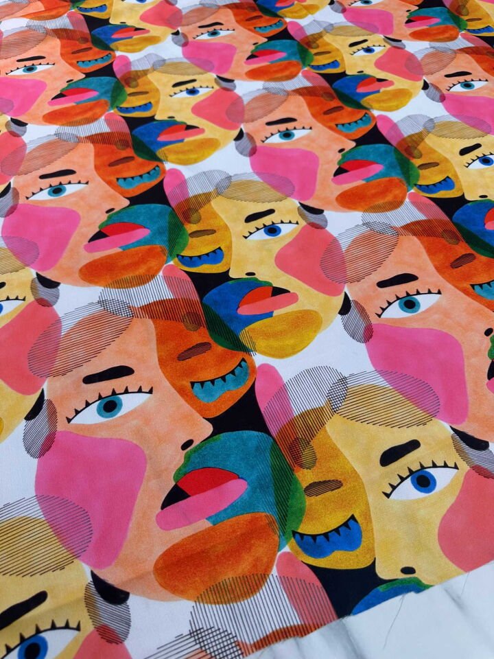 Desenli İpek Saten Elbise Etek Gömlek Şalvar