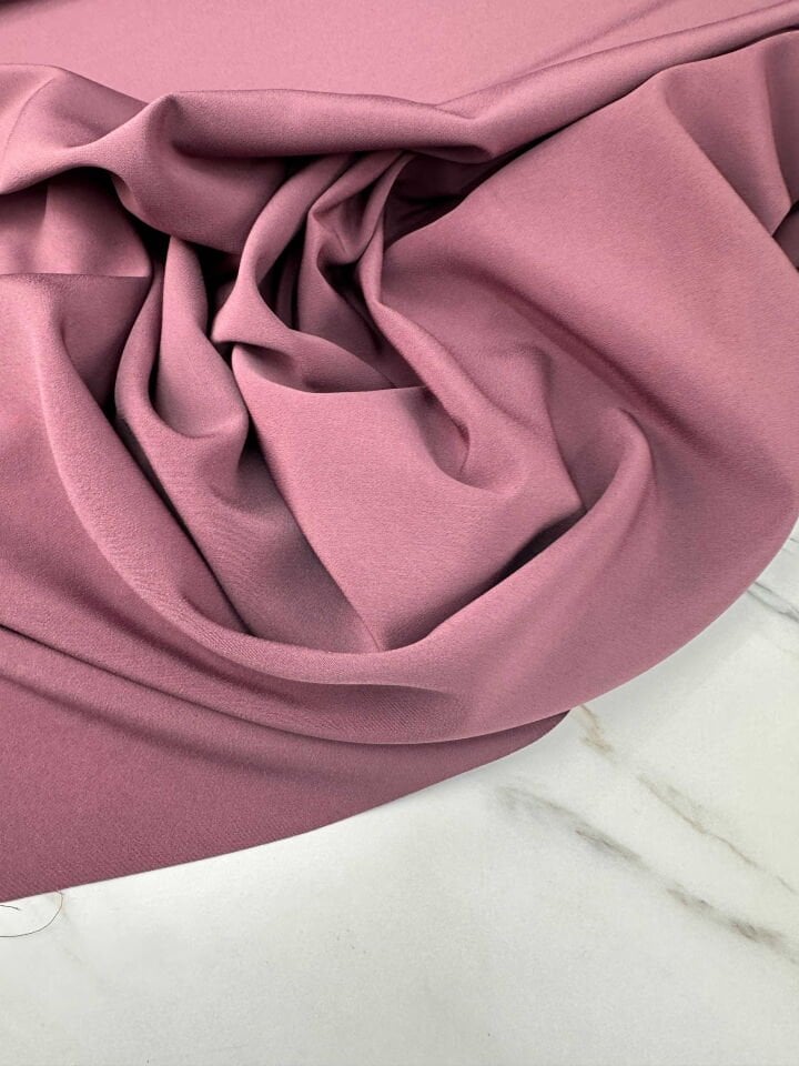 Gül Kurusu Renk İthal Krep Elbise Etek Gömlek Pantolon