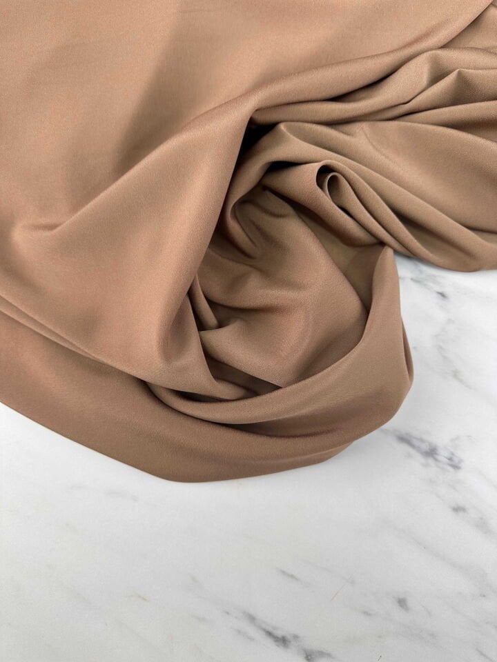 Vizon Renk İthal Krep Elbise Etek Gömlek Pantolon