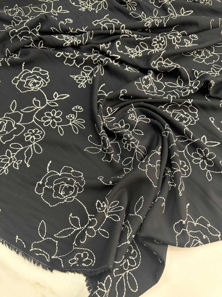 Nakış Desen Viskon Kumaş Elbise Etek Gömlek Şalvar