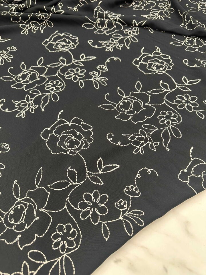 Nakış Desen Viskon Kumaş Elbise Etek Gömlek Şalvar