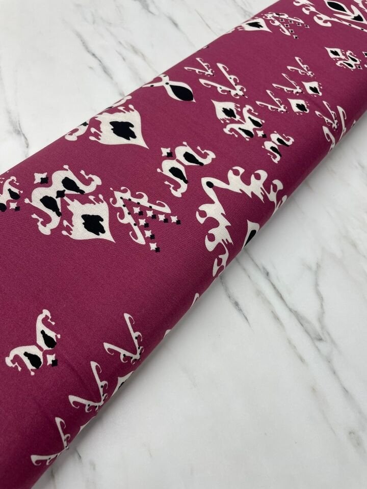 Özbek Desen Elbiselik Yüzde Yüz Pamuklu Viskon