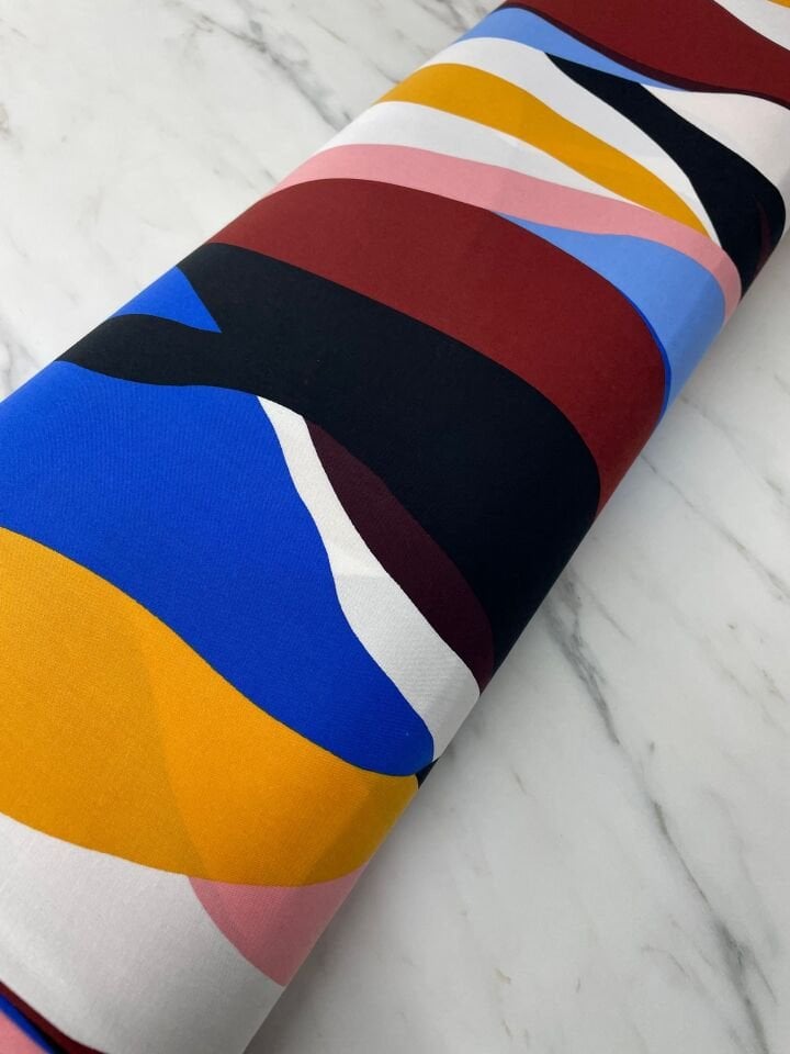 Berona Desen Elbiselik Yüzde Yüz Pamuklu Elbiselik Viskon Kumaş