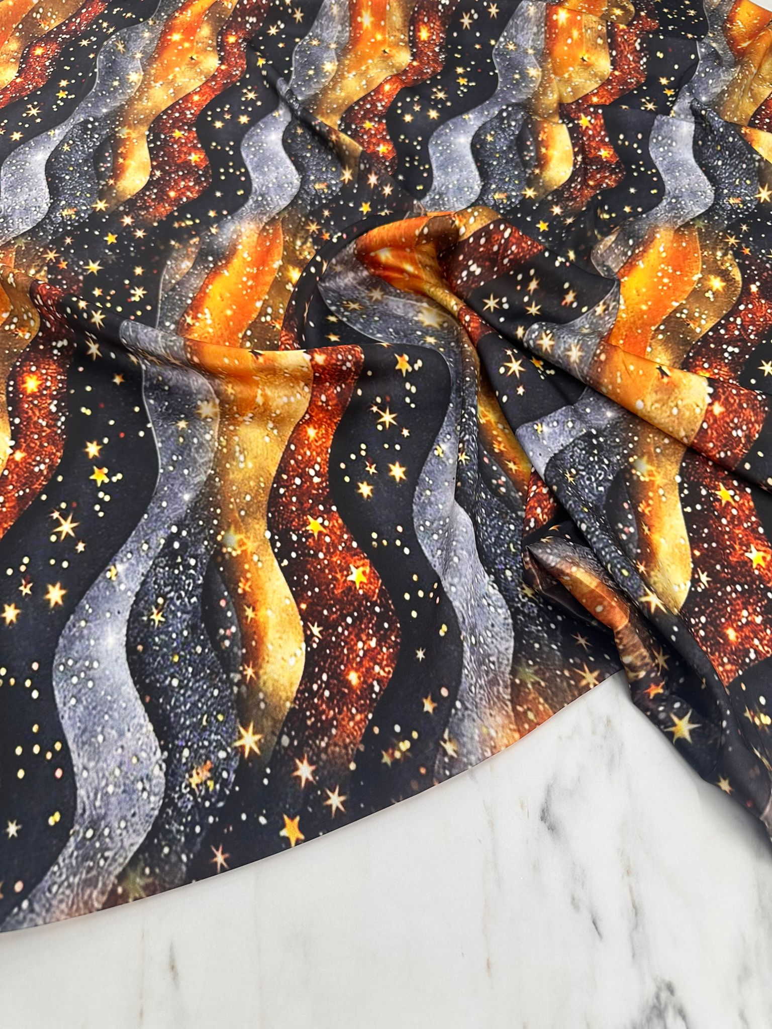 Desenli İpek Saten Elbise Gömlek Etek Şalvar