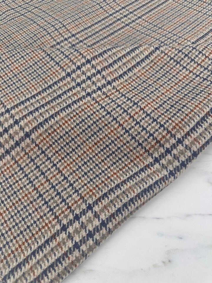 Ekose Desen Poliviskon Elbise Etek Pantolon Ceket