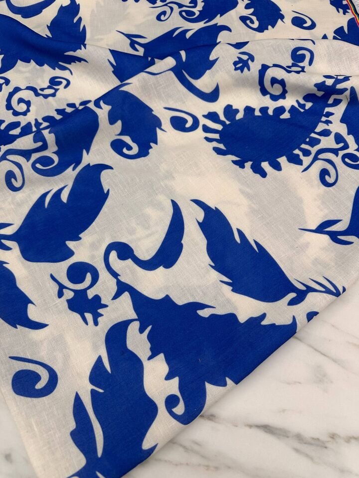 Fantazi Dijital Baskı Elbiselik Pantolonluk Keten