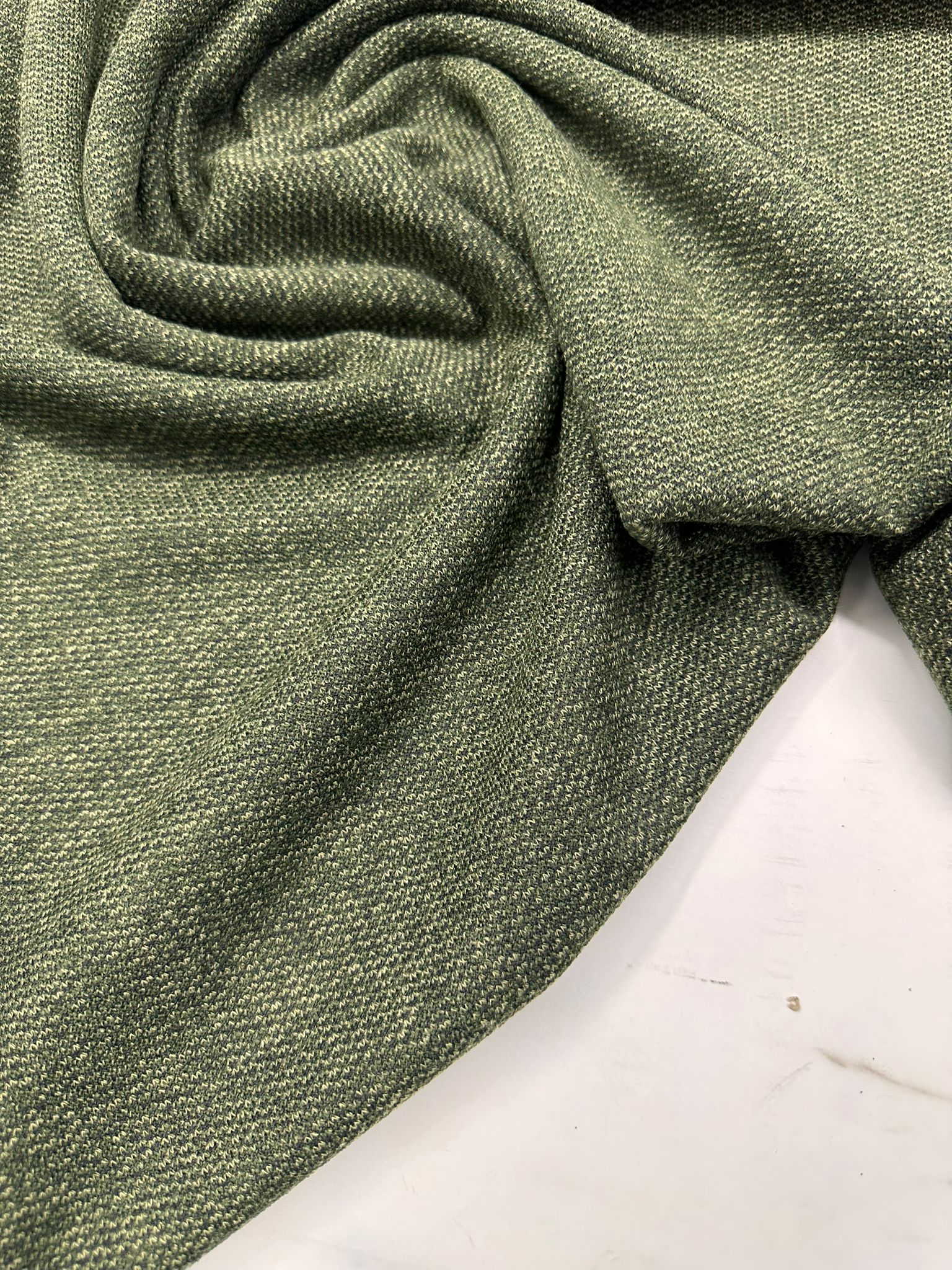 Haki Yeşili Örme Triko Kumaş Elbise Etek Tunik Bol Pantolon