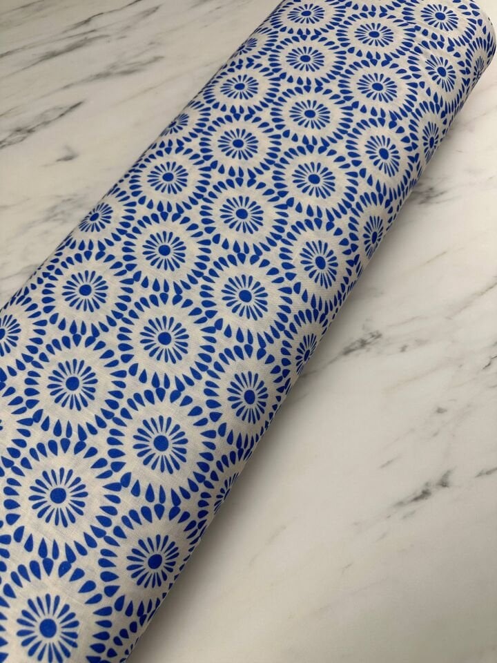 Java Desen Elbiselik Pantolonluk Keten Kumaş