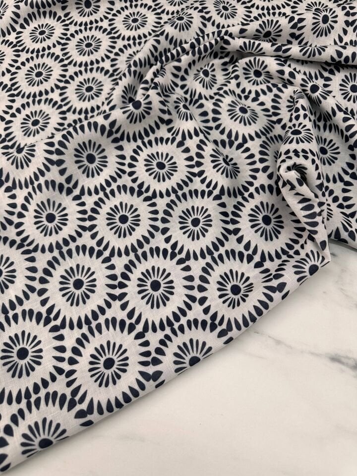 Sero Desen Elbiselik Pantolonluk Keten Kumaş