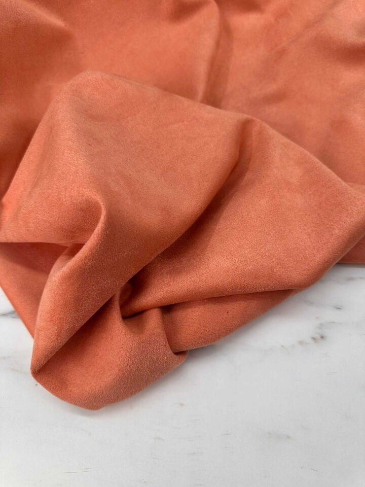 Turuncu Sukuba Süet Etek Elbise Ceket Kap