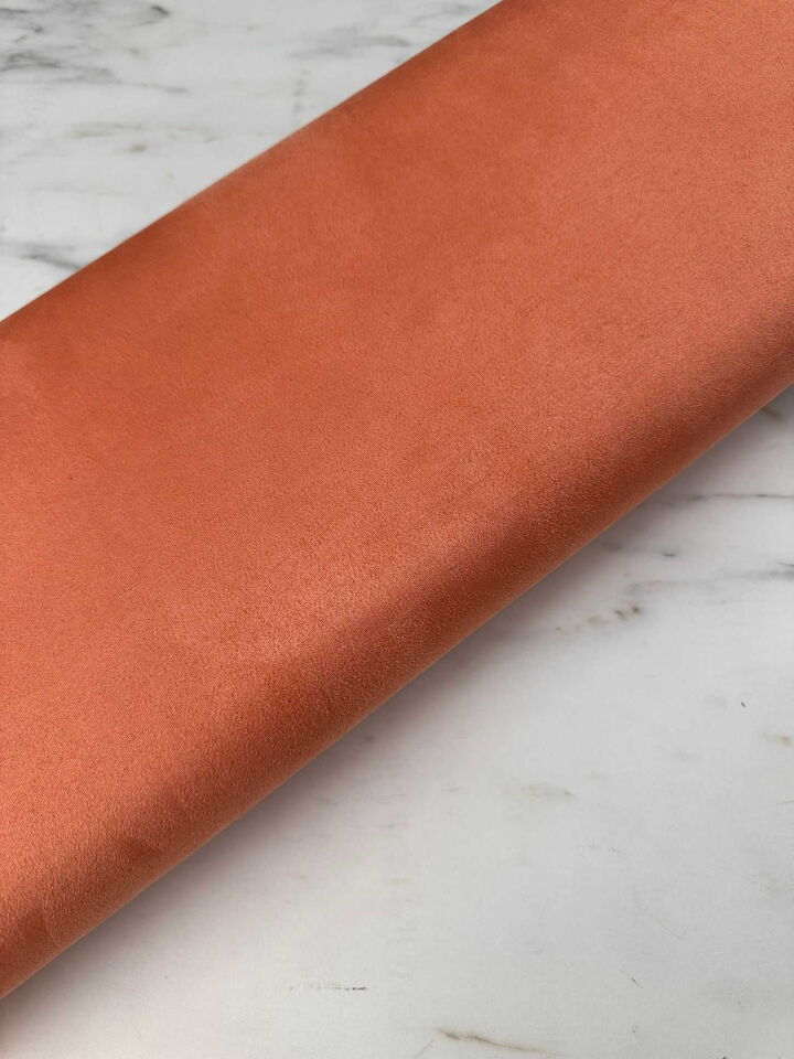 Turuncu Sukuba Süet Etek Elbise Ceket Kap