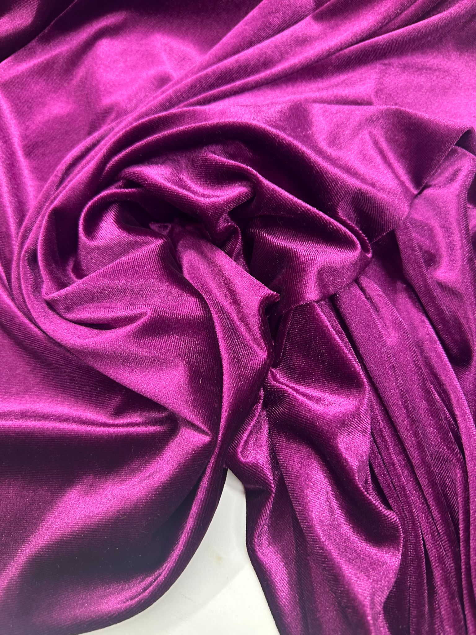 Mor İthal İpek Kadife Elbise Etek Bluz Şalvar