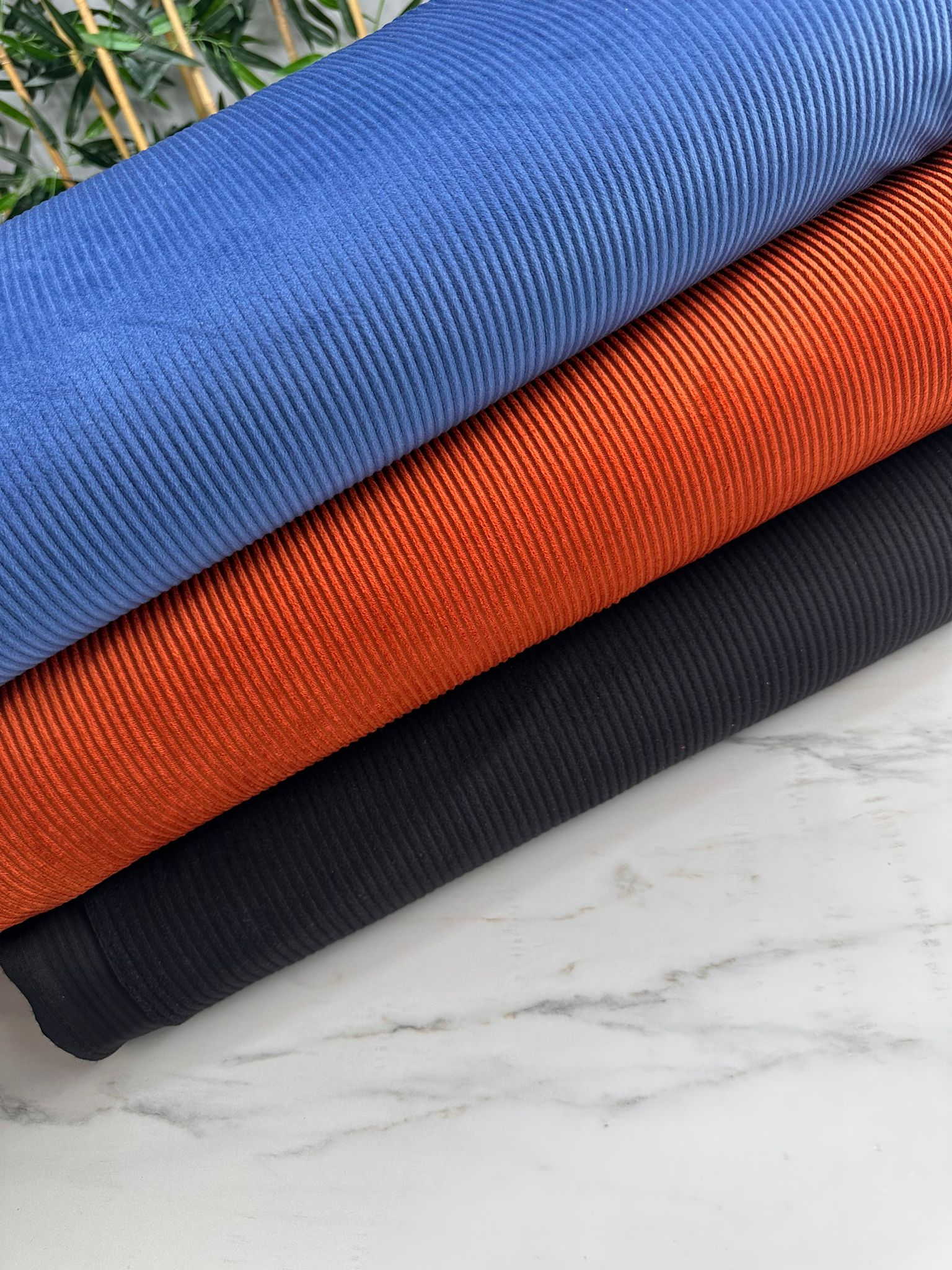 Siyah Fitilli İthal Kadife Elbise Etek Pantolon Ceket