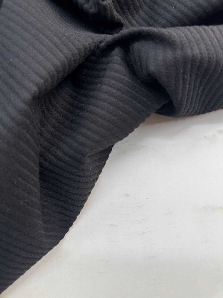 Siyah Fitilli İthal Kadife Elbise Etek Pantolon Ceket