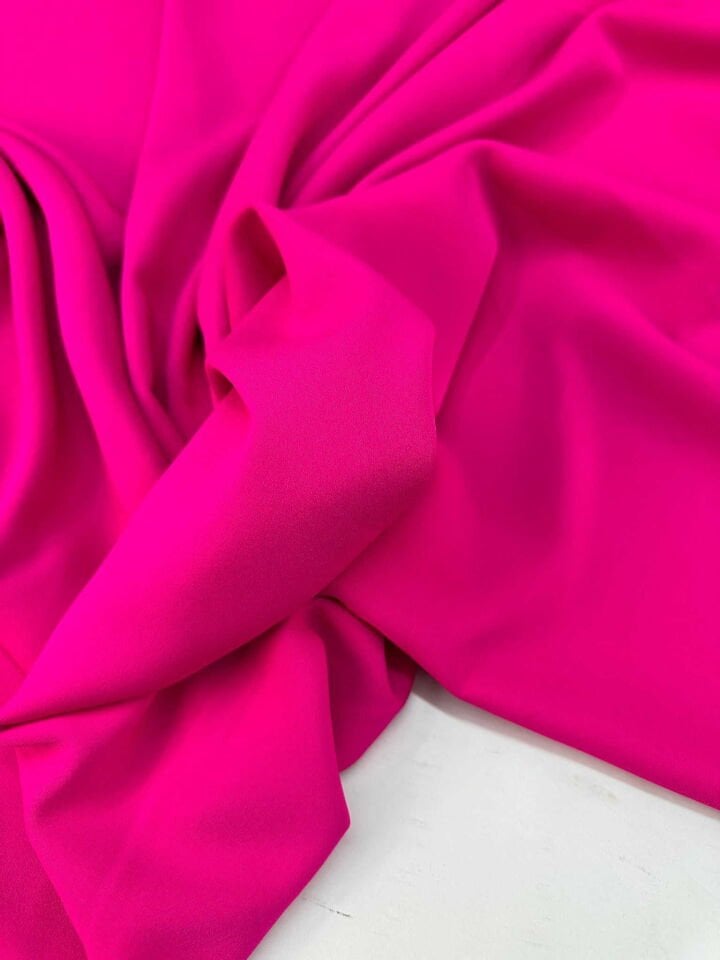 İndirimli Fuşya Pempe Krep Kumaş Elbise Etek Pantolon