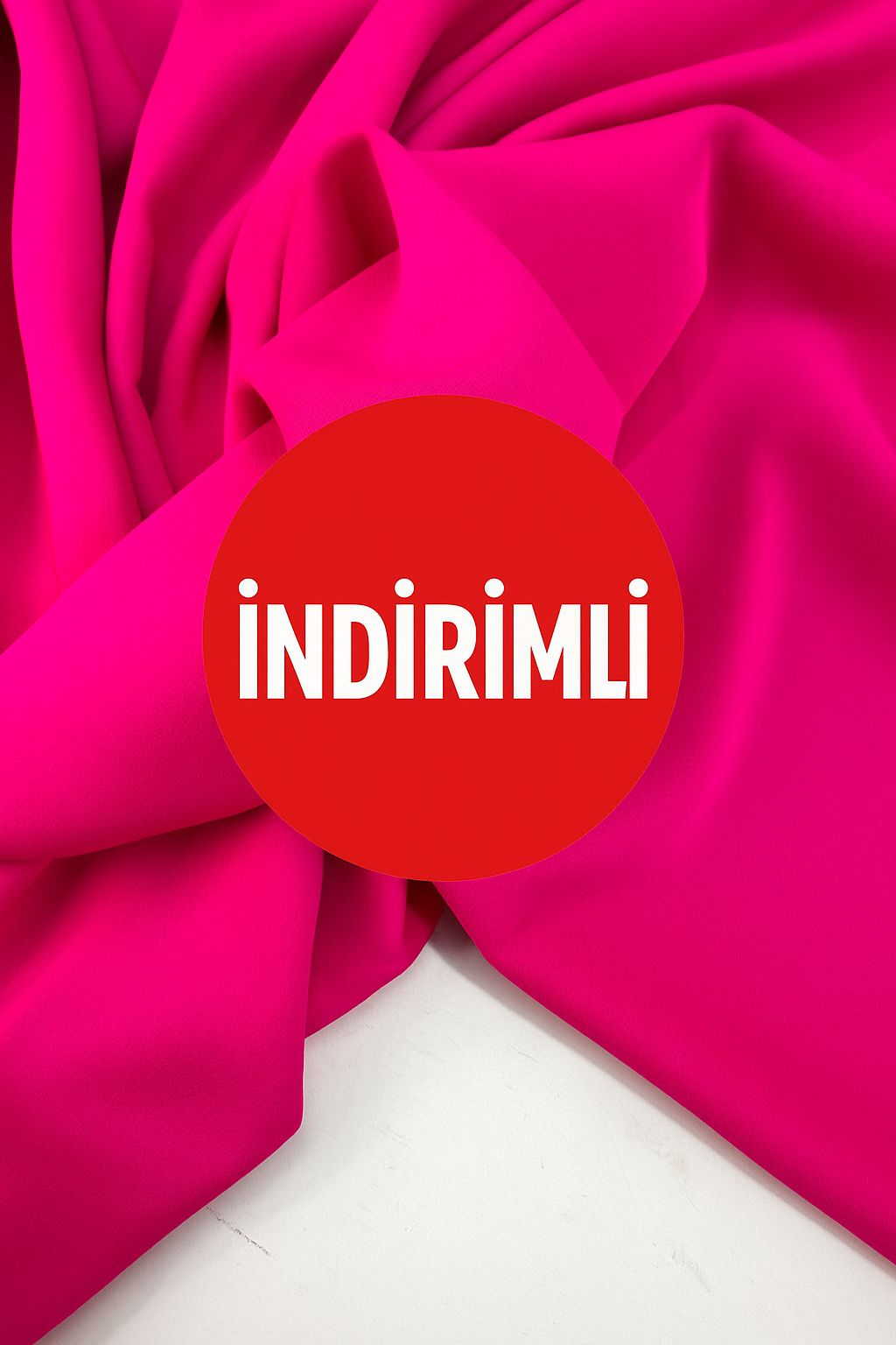 İndirimli Fuşya Pempe Krep Kumaş Elbise Etek Pantolon