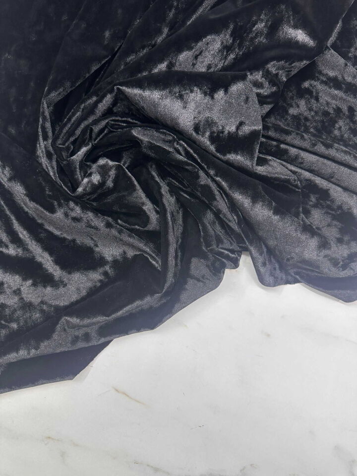 Siyah janjan İpek Kadife Etek Elbise Bluz Şalvar