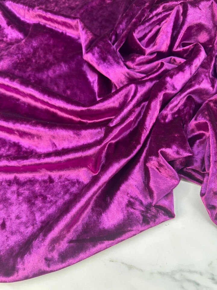 Mürdüm Janjan İpek Kadife Elbise Etek Bol Pantolon Şalvar