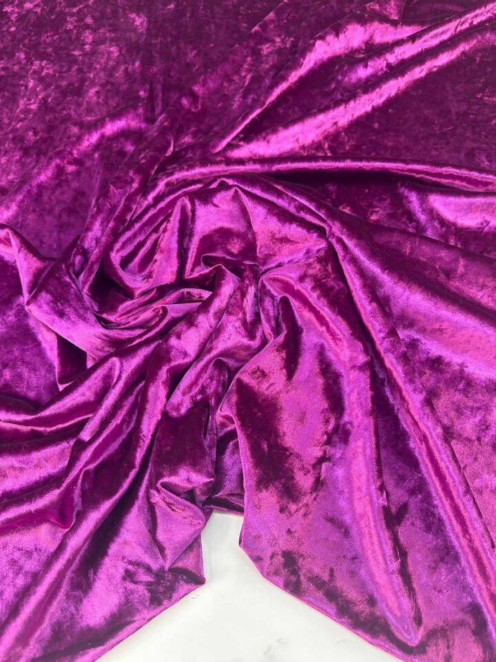 Mürdüm Janjan İpek Kadife Elbise Etek Bol Pantolon Şalvar