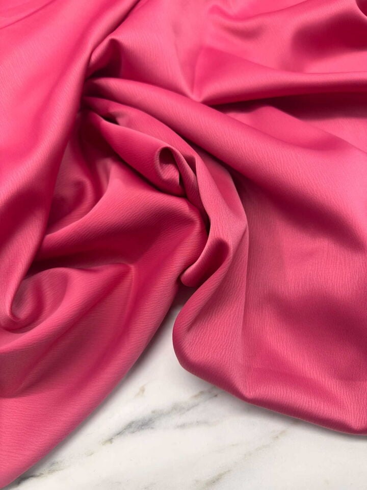 Nar Çiçegi Likralı İpek Saten Elbise Etek Şalvar