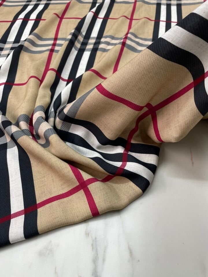 Dijital Baskı Bambu Elbiselik Pamuk Kumaş