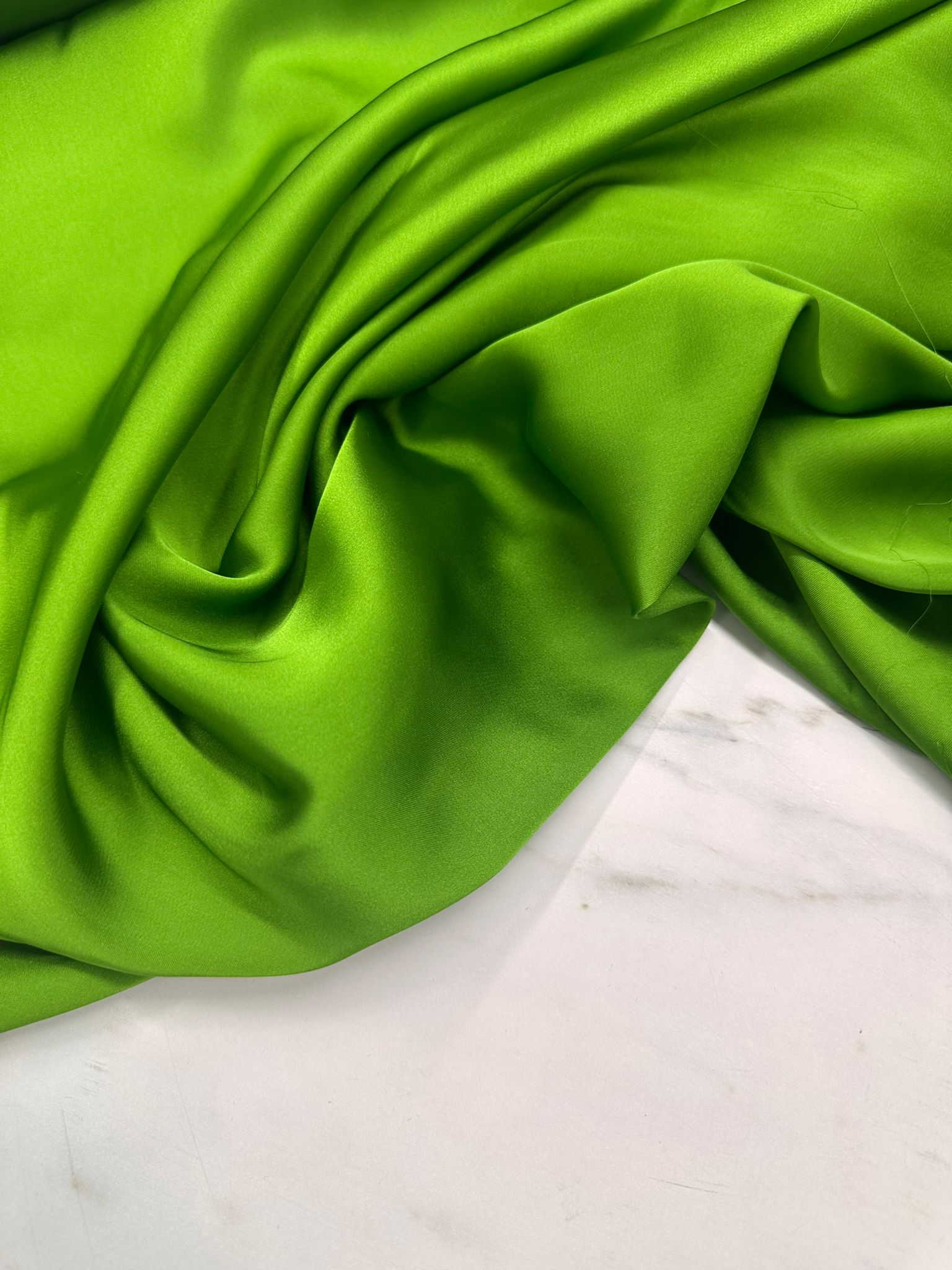 Yeşil İpek Saten Elbise Gömlek