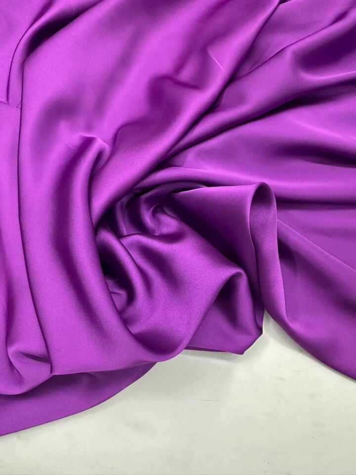 Mor İpek Seten Elbise Bluz