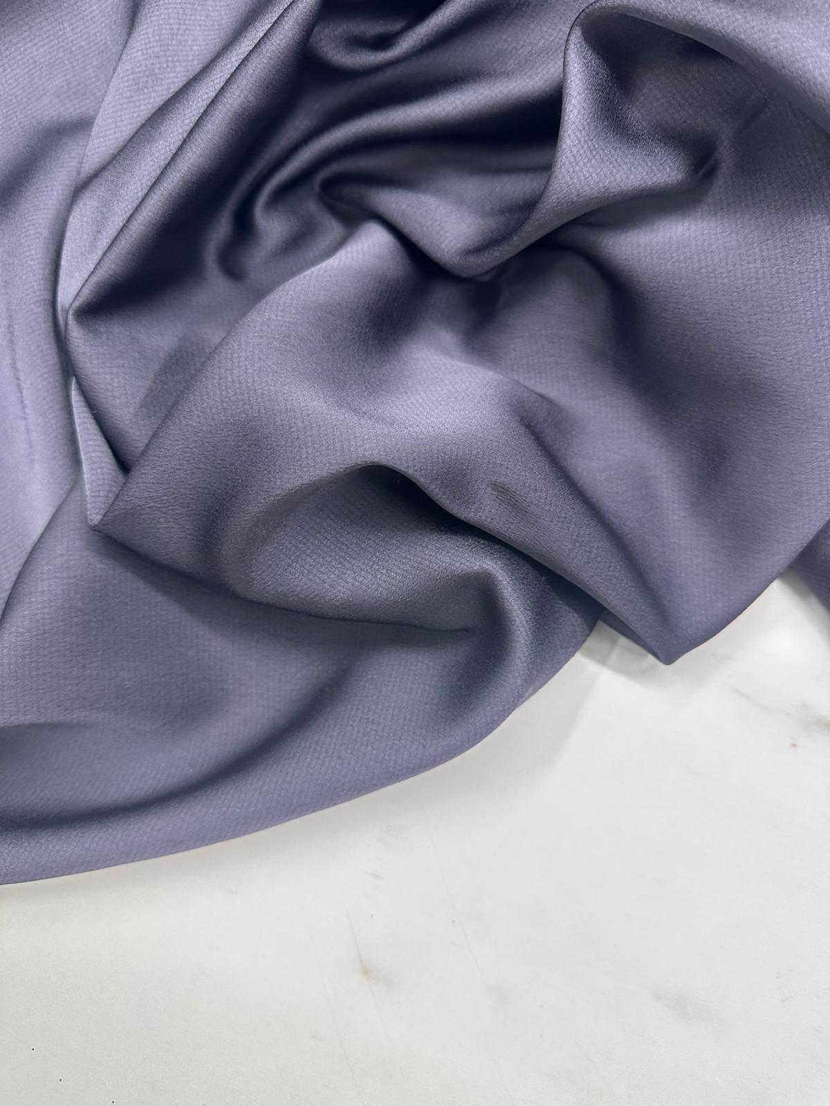 Füme Renk İpek Saten Elbise Etek Bluz