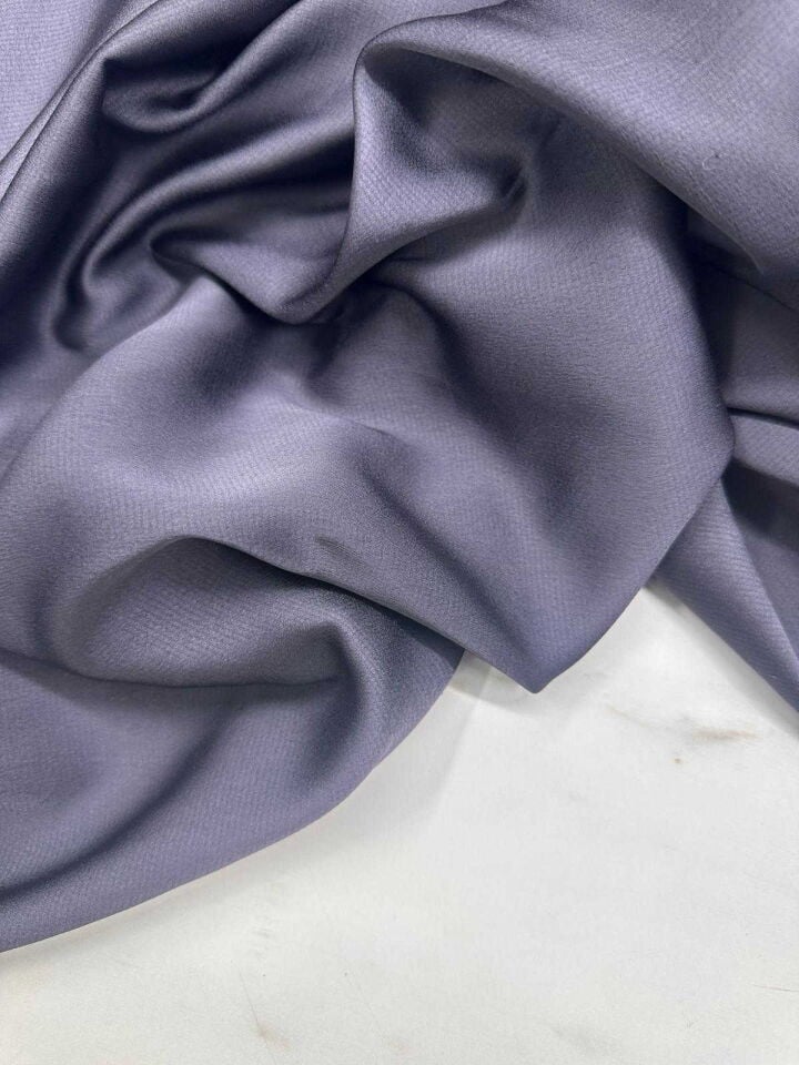 Füme Renk İpek Saten Elbise Etek Bluz