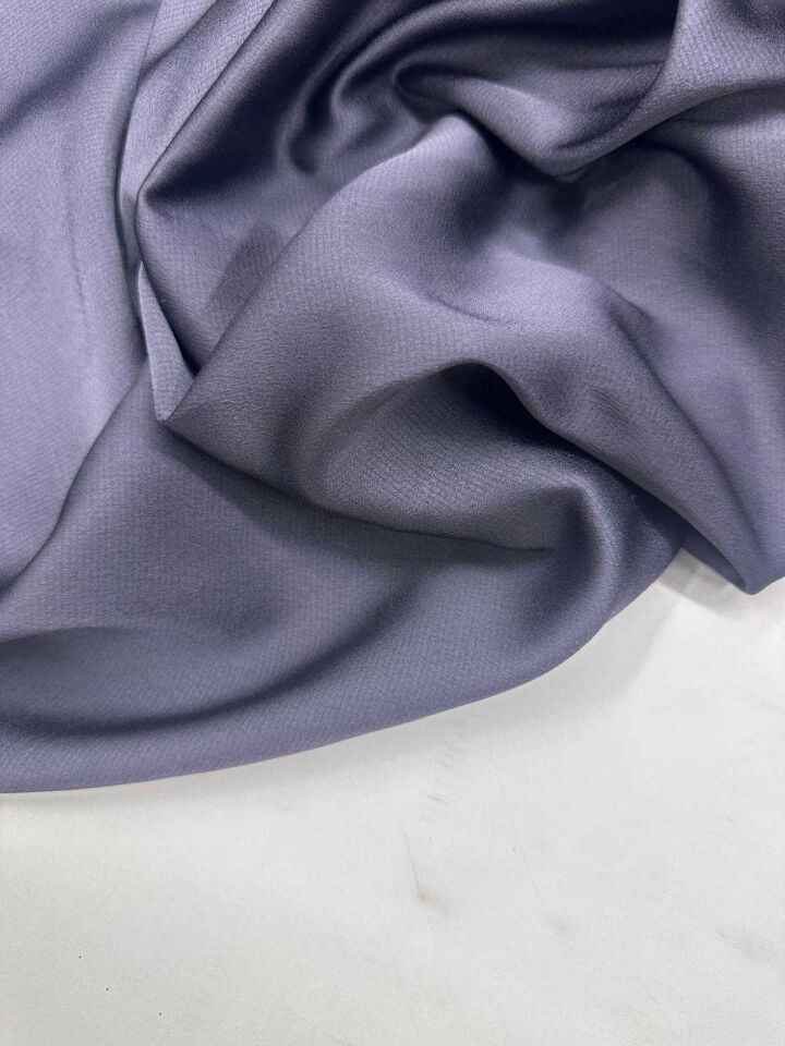 Füme Renk İpek Saten Elbise Etek Bluz