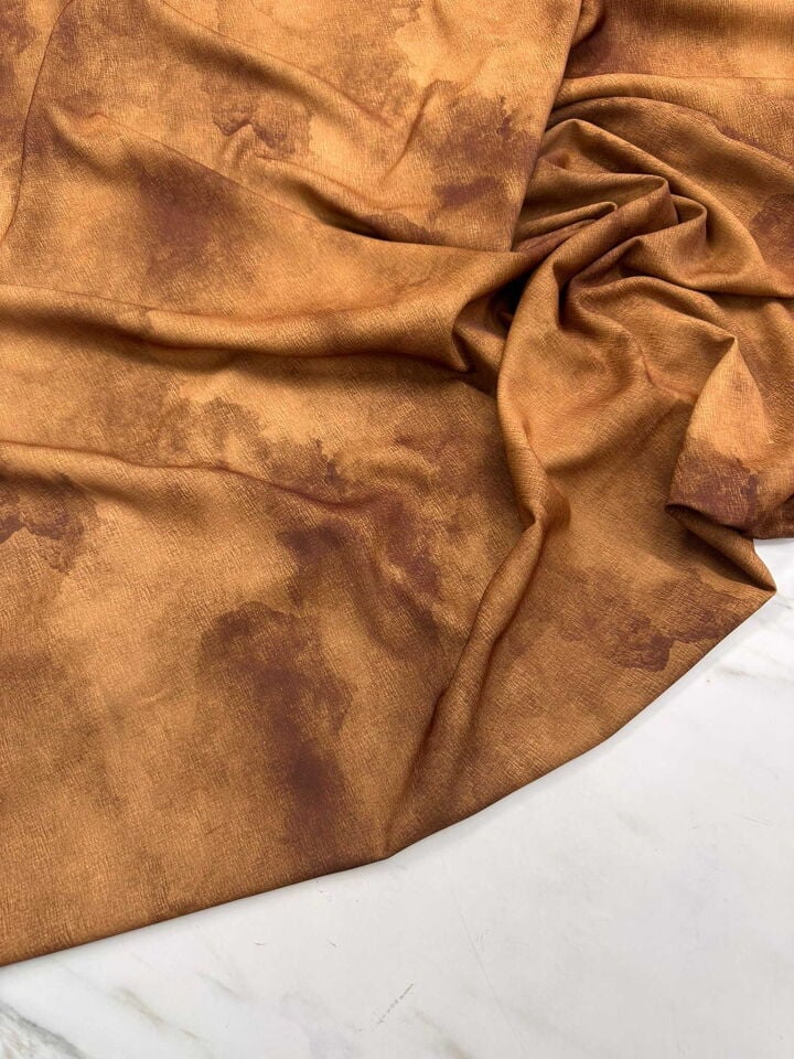 Liklalı Batik Desen Cesika Krep Kumaş Elbise Bluz Şalvar