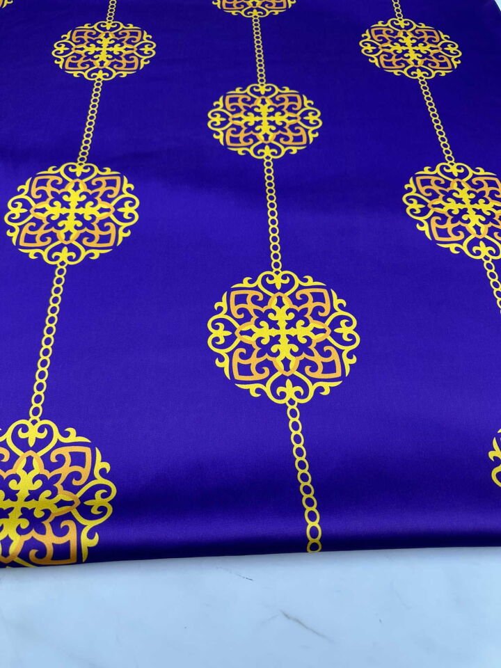 Otantik Desen İpek Saten Elbise Etek Gömlek Şalvar