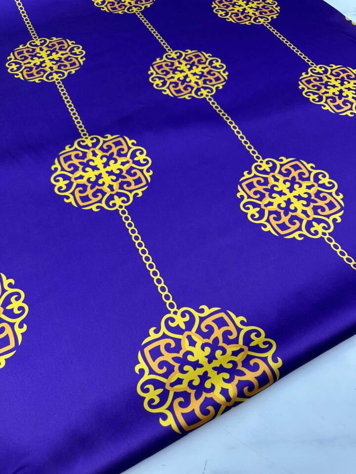 Otantik Desen İpek Saten Elbise Etek Gömlek Şalvar