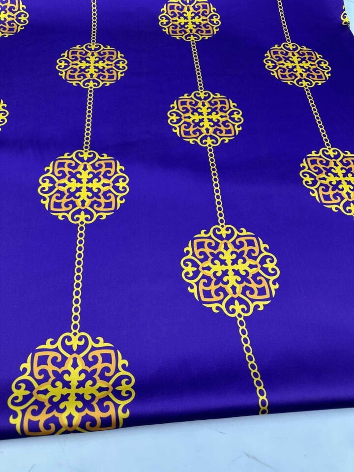 Otantik Desen İpek Saten Elbise Etek Gömlek Şalvar