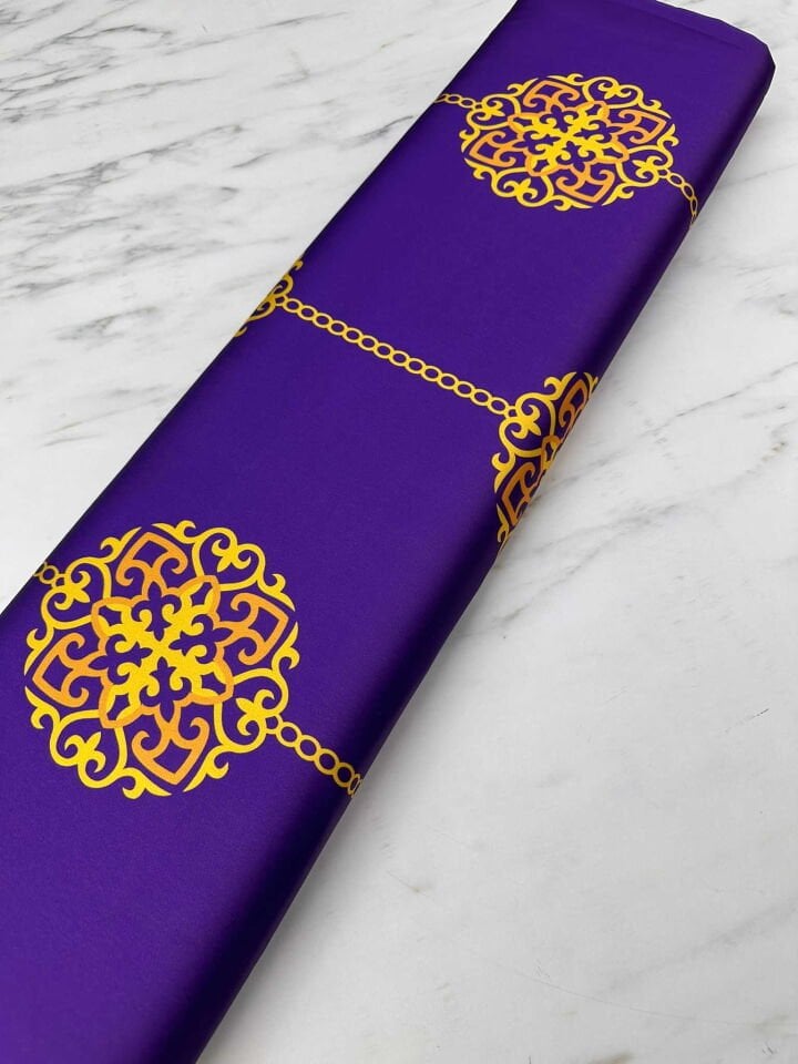 Otantik Desen İpek Saten Elbise Etek Gömlek Şalvar