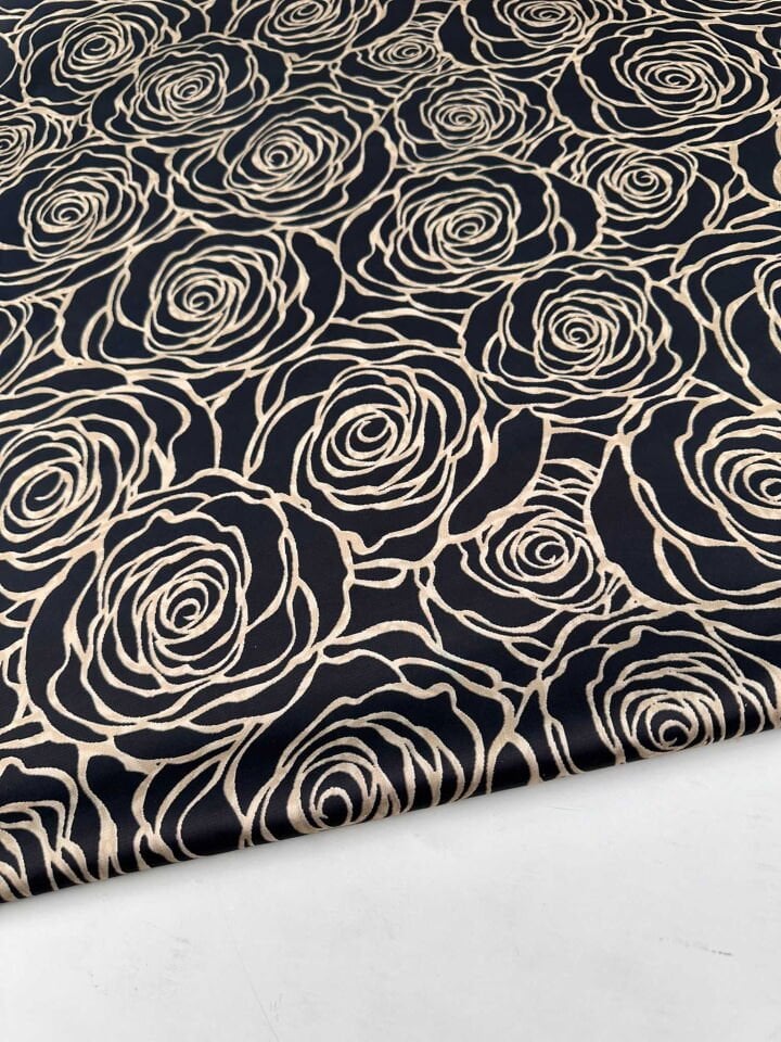 Febori Desen İpek Saten Elbise Etek Gömlek Şalvar