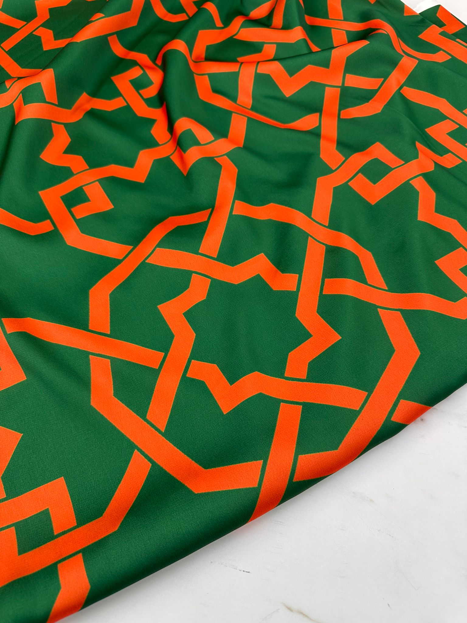 Desenli İpek Saten Elbise Etek Gömlek Şalvar