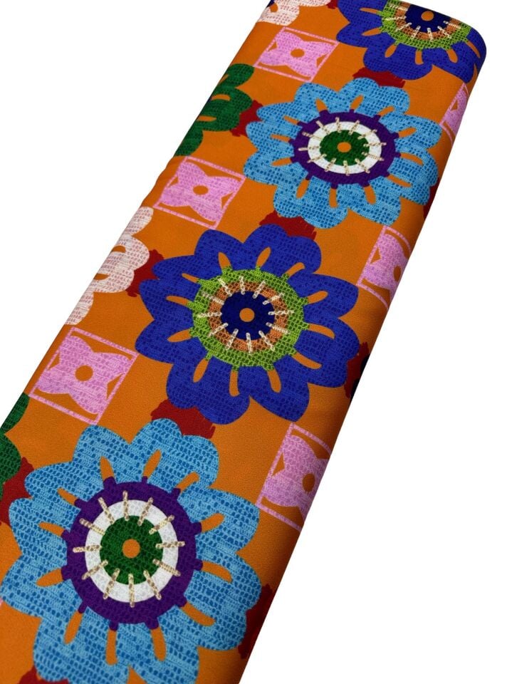 Bohem Desen Elbiselik Gömleklik Krep Kumaş