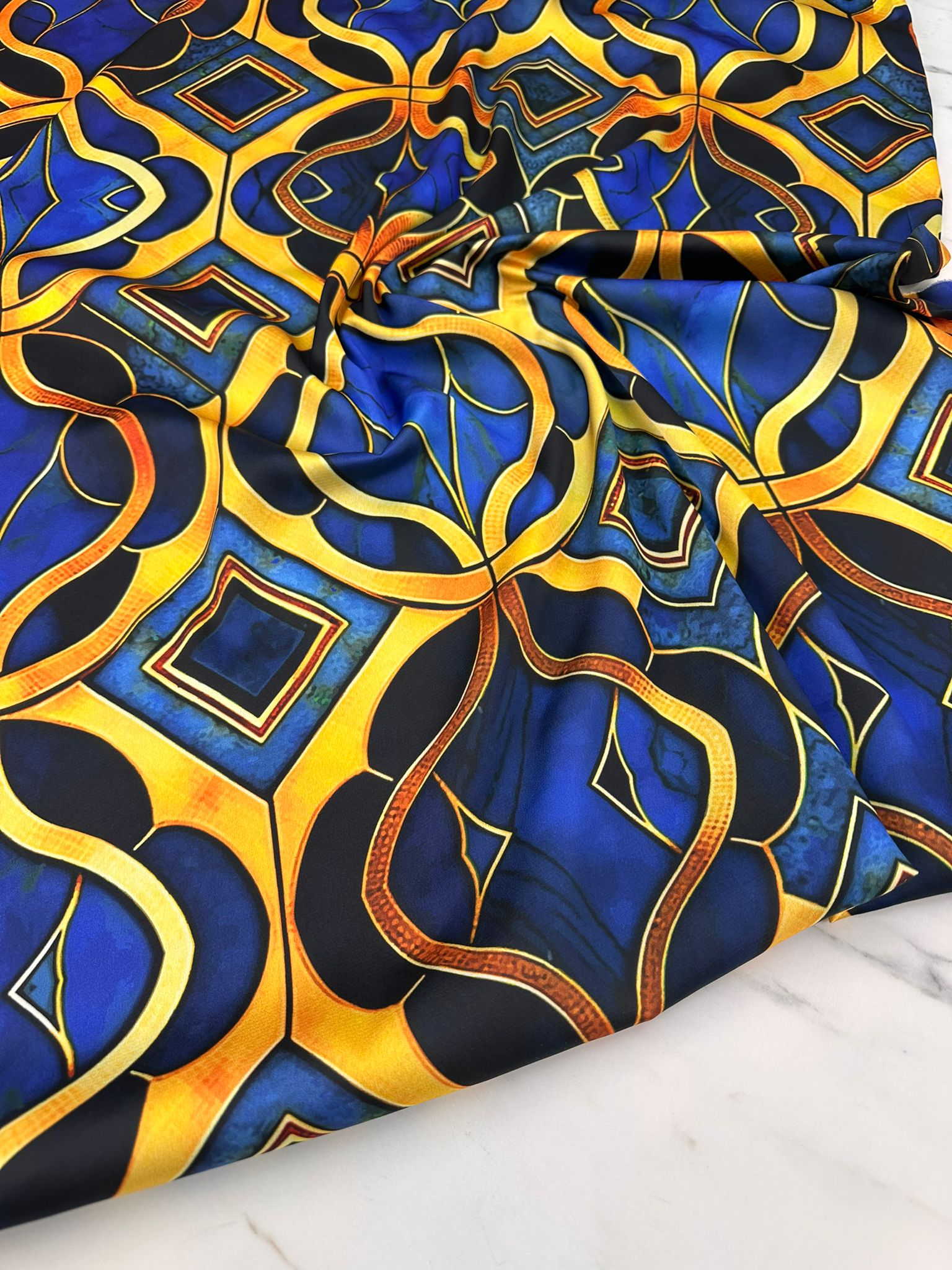 Desenli İpek Saten Elbise Etek Gömlek Şalvar