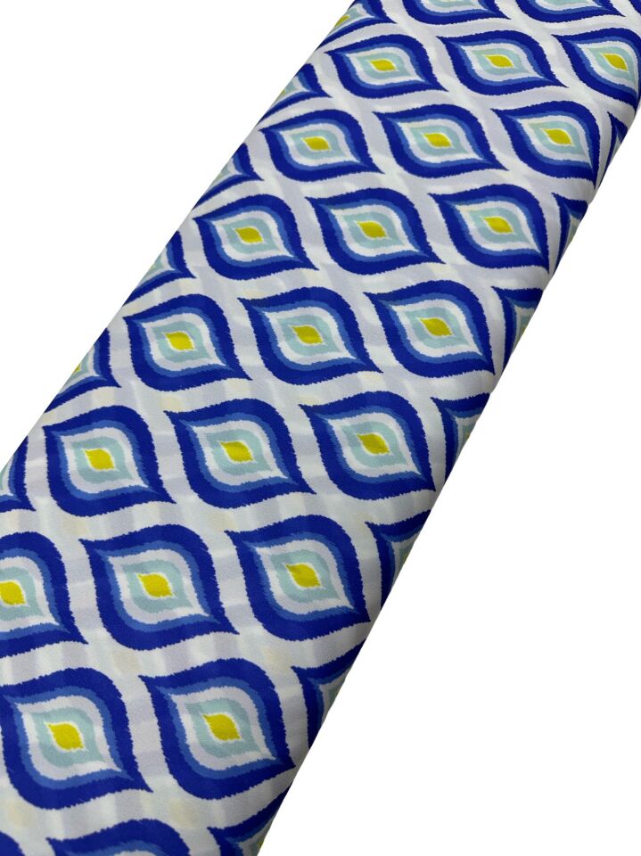 İkat Desen Elbiselik Gömleklik Krep Kumaş