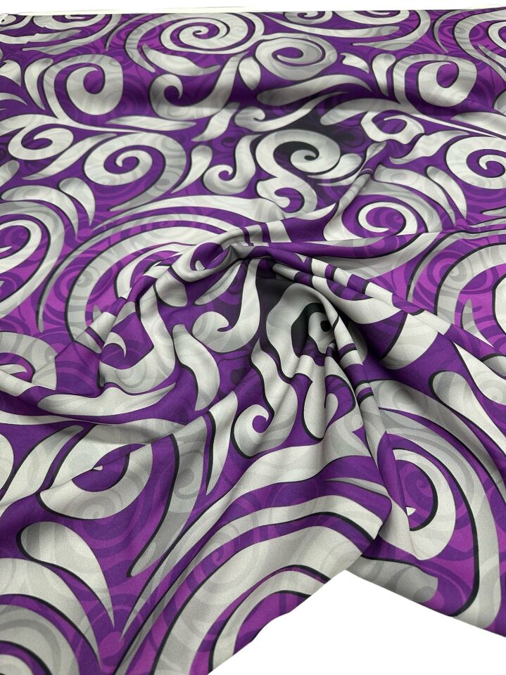 Viyana Desen Elbiselik Gömleklik Krep Kumaş