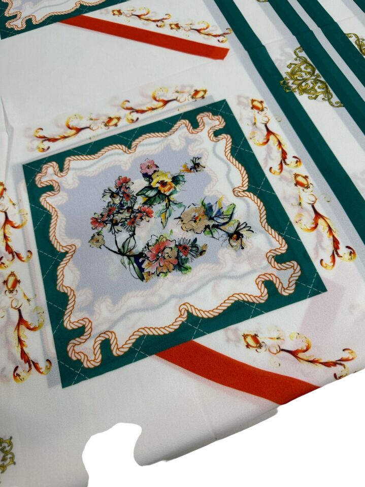 Kareli Desen Elbiselik Gömleklik Krep Kumaş