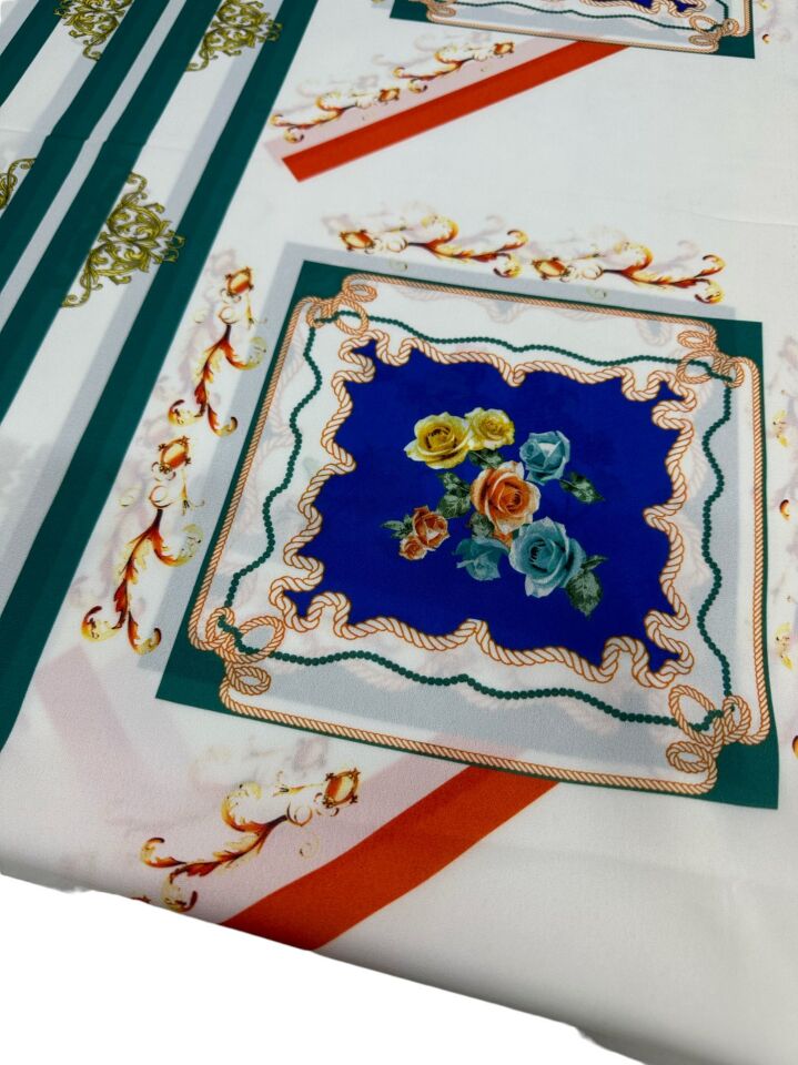 Kareli Desen Elbiselik Gömleklik Krep Kumaş