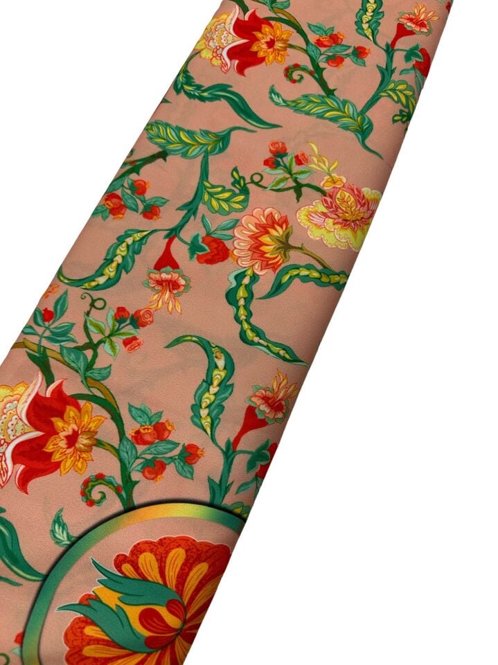 Nakış Desen Elbiselik Gömleklik Krep Kumaş