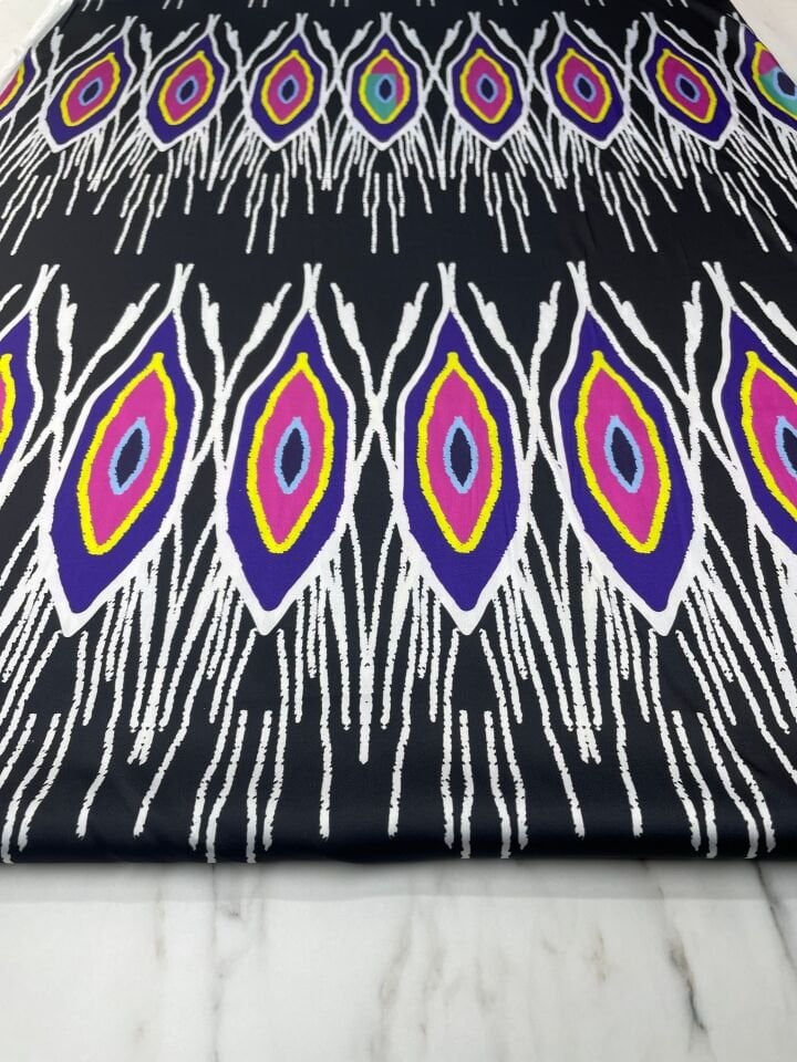 Gorza Desen Elbiselik Gömleklik Tivil Saten Kumaş