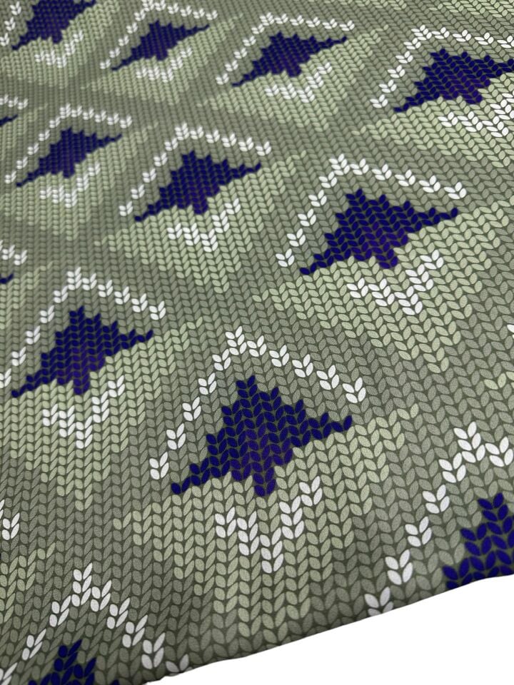 İkat Desen Elbiselik Gömleklik Krep Kumaş