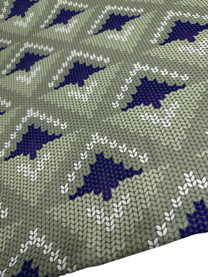 İkat Desen Elbiselik Gömleklik Krep Kumaş