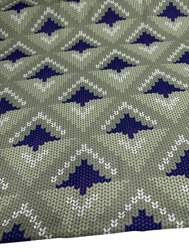 İkat Desen Elbiselik Gömleklik Krep Kumaş